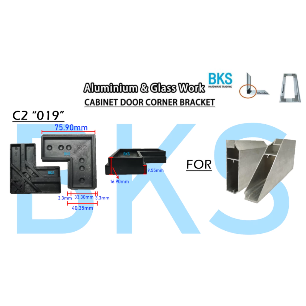C2 "019" Cabinet Door Corner Bracket